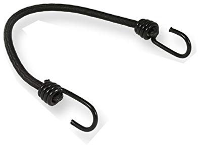 Dreamprint Expander 20 Stück Schwarz 80cm 8mm Ø Planenspanner Spann-Gummi Gepäckspanner Gummiseil mit Spiralhaken