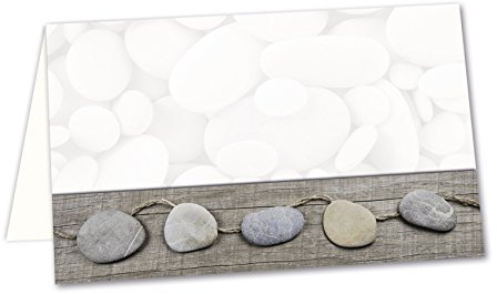 Logbuch-Verlag 100 kleine Tischkarten weiß grau - Hochzeit Geburtstag Veranstaltung - Tischordnung mini Klappkarten Karten zum Beschriften Namensschilder