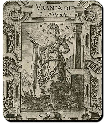Urania Muse Griechenland Mythologie Sternkunde Astronomie Uranos Gemälde Virgil Solis 1562 - Mauspad Mousepad Computer Laptop PC #16461