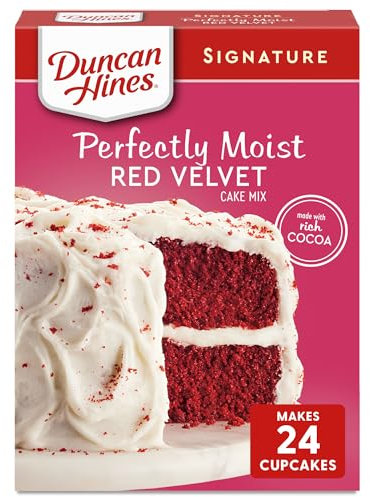 Duncan Hines Perfectly Moist Red Velvet Cake Mix Backmischung 432g