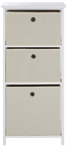 Premier Lindo Cabinet, 3 Fabric Drawers, Natural