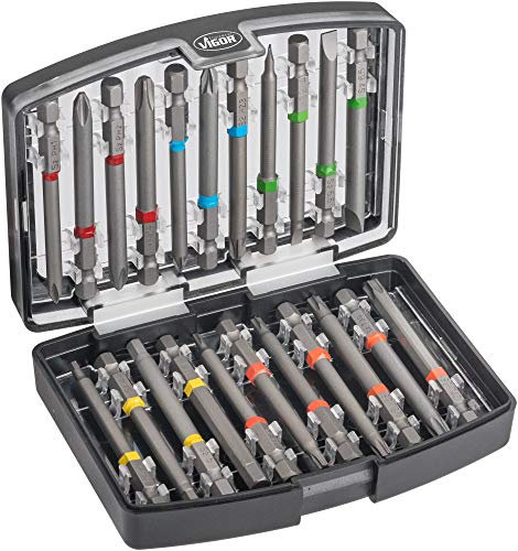 VIGOR Wiha V6068 - Caja de brocas (cantos macizos hexagonales de 6,3 (1/4 pulgadas))