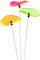Cazador-del-sol ® - das Original | Lucille | 3 Stück | geschwungene Sonnenfänger kunterbunt | Durchmesser 8 cm | Höhe 40 cm