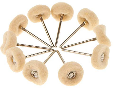 Polierscheiben für Labor-Schmuck, Uhren, Schaft, ca. 3 cm, passend für rotierende Werkzeuge, 10 Stück