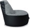 BuBiBag Gamer Sitzsack, Lounge Sessel, Gaming Sitzsäcke, Indoor & Outdoor Kissen für Kinder und Erwachsene (Grau-Schwarz;Ø:80cm)