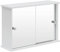 EUGAD Armoire de Toilette avec 2 Portes miroirs Armoire Meuble Murale en MDF Rangement pour Salle de Bain 55x14x36 cm Blanc