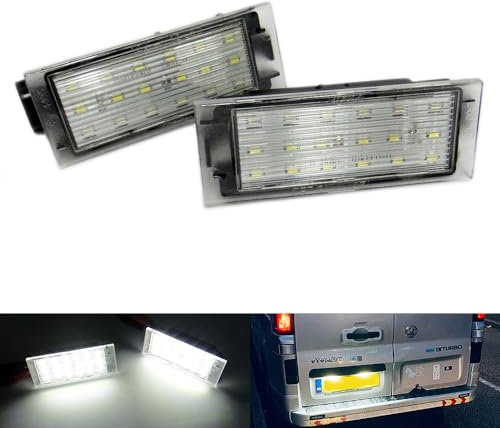 RZG 2x LED Licence Number Plate Light White Canbus For Movano B Vivaro X82 NV300 NV400 Talento MB Citan 415 Fortwo Forfour 453