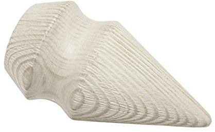 Gardinia Kegel, 2 x Endstück, Holz, Edelstahl-Optik für Gardinentechnik Ø 25 mm