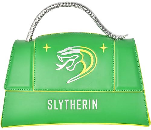Concept One Damen Fred Segal Harry Potter Purse, Women's Mini Flap Satchel Bag with Crossbody Shoulder Strap Ranzen, Slytherin