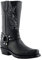 Grinders Bald Eagle Stivali da Uomo di Pelle Nera con Punta Quadrata Stile Cowboy 7