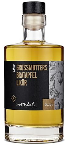 Wajos Grossmutters Bratapfel Likör, 18% vol. 350ml – winterlicher Apfellikör als Likör Geschenkset