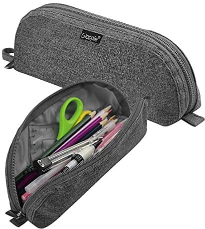 Gloppie Federmäppchen Klein Mäppchen Büro Briefpapier Tasche Geeignet Stiftemäppchen für Schule & Büro Teen Geschenk, Grau