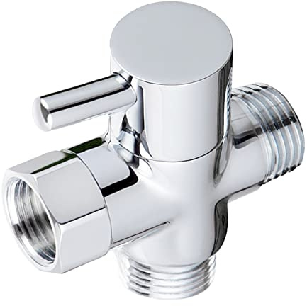 Sneatup Solid Brass 3-way G1/2 Shower Diverter Chrome Plating