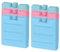 6pk Mini Freezer Blocks Ice Pack Small Cold Pack Assorted Colours 8cm Reusable Freezer Blocks Ideal for Kids School Lunch Boxes, Camping, Picnic, Hiking - Cool Bags