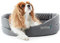 SuperKissen24. Hundebett für Kleine Mittel und Große Hunde oder Katze- Waschbar Hundekissen - Oeko-TEX-Zertifikat - Wasserdicht Hundesofa - Oval - 71 cm x 60 cm - Flachs Grau