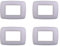 4 Pezzi Placche Compatibile Con Bticino Living, Placche Plastica Bombata (3 Posti/Moduli,Bianco Completo)