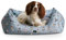 Rosewood x Joules Rainbow Box Bed for Dogs, Medium Dog Bed, Padded Sides, Non-Slip Base, Luxury Pet Bed for Medium Dogs