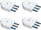 4 Pezzi Presa Elettrica, Presa Bipasso 2P+T 10/16A, Compatibile Con Spina Italiana 10A e 16A (16a grande bianca)