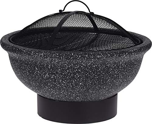 Pro Garden Grillschale mit Rost, Ø 49 cm, schwarz