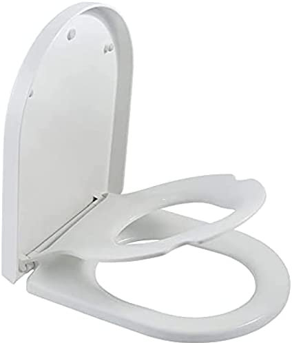 Familien-Toilettensitze Mit Integriertem Kindersitz, D-Form, Kinder-Toilettendeckel Mit Soft-Close-Schnellverschluss, Toilettendeckel Mit Befestigung An Der Oberseite, Passend Für Erwachsene Und K