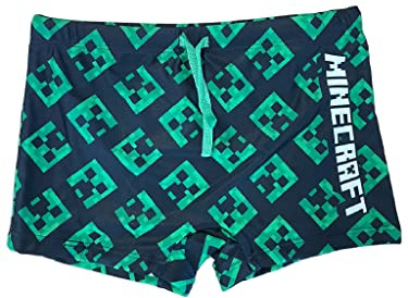 Fashion UK Minecraft Costume Bambino - Costume Nuoto Bambino - Costume da Bagno Ragazzo - Costume Piscina Bambino - Costume Mare Bimbo - Costume Minecraft Steve e Mostri