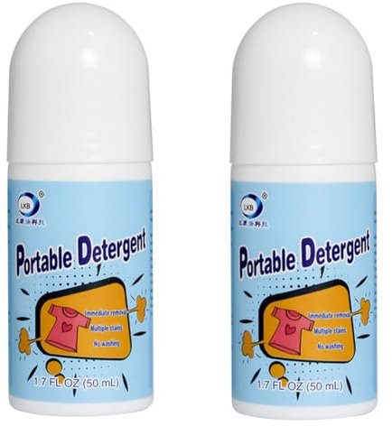 2 x Notfall-Fleckenentferner, Roller-Reiniger – magischer Fleckenentferner für Kleidung, Fleckenentferner, Rollperlen-Design, tragbar, kein Waschen, sofortiger Fleckenentferner, Notfall, kein Waschen