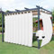Easy-Going Outdoor-Terrassen-Vorhänge, abnehmbare Schlaufen, winddicht, wetterfest, für Cabana, Veranda, Pergola und Pavillon, Schlaufenvorhang, 2 Paneele, 273 x 213 cm, Weiß