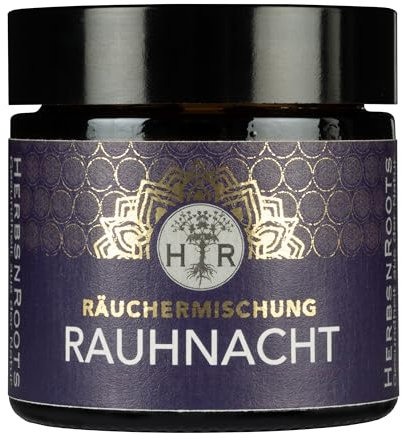 Rauhnacht Räuchermischung - Kraftvolles Räucherwerk • spirituell • energetische Reinigung • 100% Natur • ähnlich: Palo Santo Räucherstäbchen, weißer Salbei zum Räuchern • HerbsnRoots