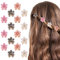cobee Kleine Blumen Haarspangen, Mini Diamant Blumen Haarspange Pearl Blumen Klein Haarklammer Haarschmuck für Damen Mädchen Geburtstag Party Hochzeitsfeier (Schwarz, Beige, Rosa, Orange)