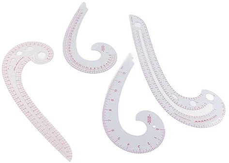Komma-Kurvenlineal, Maßstab, Modellierung, Komma-Lineal, Bewertungslineal, Kleidung, Zeichenplatte, Herstellung, 4 Stück, Kombination, Bekleidung, Französisches Kurvenlineal,
