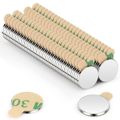 Wukong 10x1mm Neodym Magnete Selbstklebend Stark, Kleine Magnete Starker Whiteboard Magnete Stark Flach, für Magnettafel, Kühlschrank and Büro