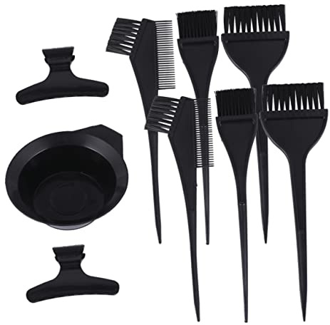 WOONEKY 9piezas Kit De Tinte Cabello Herramientas Kit Para Teñir El Pelo Profesional Recipiente Para Teñir Pinceles y Pinzas