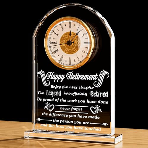 Arikyrist Glas-Quarzuhr, Ruhestandsgeschenke für Damen und Herren