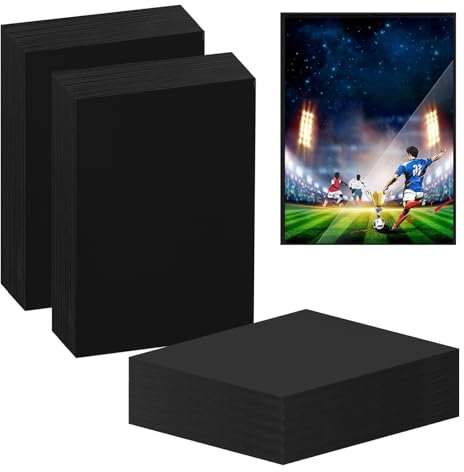 Sinmaklin 300 PCS Color Card Sleeves, Clear Waterproof Penny Sleeves, Transparent, Standard Size 66 x 91 mm Fits for Sports, Football, Game Cards (Black)