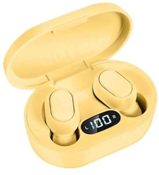 audifonos inalambricos Auriculares Bluetooth E7S con Micrófono Y Pantalla para IPhonees, Xiaomies, TWS, Auriculares Bluetooth Auriculares cancelacion Ruido(Yellow)