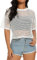 florynova Womens Fishnet Mesh Tops Summer See Through T Shirt Short Sleeve Sheer Blouse(White,XL)