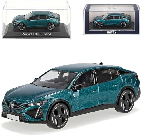 Norev Peugeot 408 GT Hybrid Obsession Blau 3. Generation Ab 2022 1/43 Modell Auto