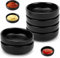 6er Dipschalen Set Dip Schalen Set Sojasauce Schälchen Kleine Schalen Keramik Schale Saucenschälchen 9x2,5 cm für Sushi, Dessert, Ketschup, BBQ (Schwarz)