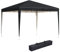 Outsunny Pavillon ca. 3x3m, wasserabweisend Stabil Winterfest Pop-up Faltpavillon, UV Schutz, Faltbar Partyzelt Gartenzelt mit Tasche, Gartenpavillon für Camping Garten, Schwarz