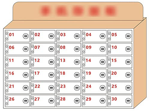 Casier de rangement en acrylique transparent avec serrure pour téléphones portables