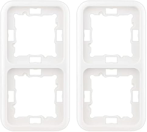 REV 0216820104 Vario, 2-fach Rahmen Steckdose, Rahmen Lichtschalter etc., weiss (Packung mit 2)