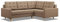 Mebligo - Ecksofa mit Schlaffunktion und Bettkasten Elma, Eckcouch mit Ottomane Rechts, Sofa L Form (BxTxH) 223 x 172 x 88 cm, Couch Wohnzimmer, Ecke Sofa, Braun (Lux 2)