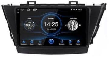 Android 9 Inch Touchscreen Car Radio Stereo for Toyota Prius V Plus Alpha 2012-2017 with Carplay Android Auto GPS Navigation with BT 4G/WiFi USB Mirror Link FM Auto Parts(8+128G)