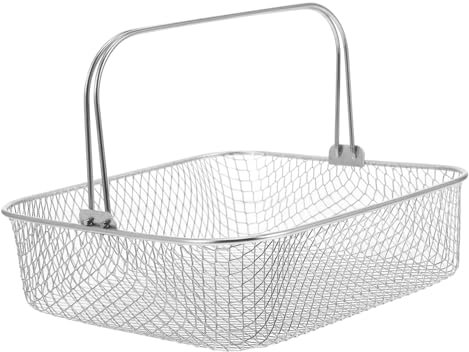 NAMOARLY Cesta para Freidora De Aire con Malla De Acero Inoxidable Accesorio De Repuesto para Freidora para Freír Papas Fritas Casa