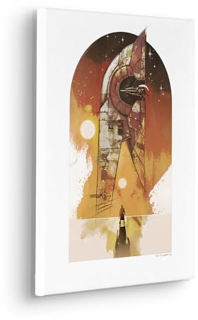Komar Keilrahmenbild - Star Wars Boba Fett Starship - Größe: 30 x 40 cm - Kinderzimmer, Wanddekoration