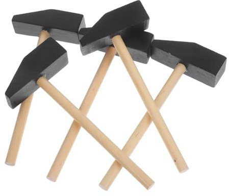 HANABASS 5 Stück Kleiner Holzhammer Für Kinder Aus Massivholz Sicherer Kleiner Hammer Für Kleinkinder Lernspielzeug Zur Von Feinmotorik Und Kreativität Vielseitig Für Zuhause Und Schule Partyzubehör