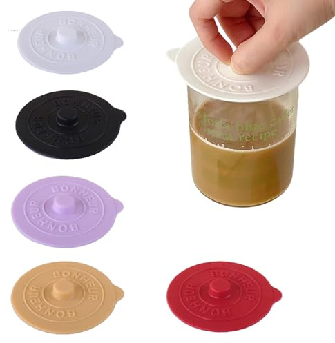6-Pack Silicone Drink Cup Covers, Universal Fit Leak-Proof Lids for Coffee, Tea, and Wine Glasses, Eco-Friendly Reusable Dust Protectors