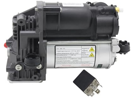 LUFASODERLING Luftfederung Kompressor W164 + Relais Passend für Mercedes-Benz ML-Klasse W164 W221 S350 S400 S450 S550 S600 S63 S65 AMG 1643200104 1643200204 1643200504 A1643200204 A1643200904