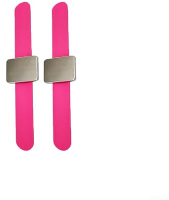 Jotekonoby Magnetisches Armband aus Silikon für Haarstylisten, verstellbarer Werkzeughalter mit starkem Magnet, multifunktionales Armband für Haarnadeln und Clips, Rosa