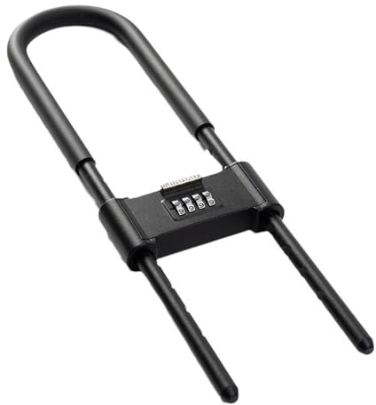 4 Digit Resettable Combination U/D Lock - Gates & French Terraces Keyless Anti-Theft Lock for Double Doors/Shop/Glass Door/Bicycles/Motorcycles/French Terrace Locks(Black)